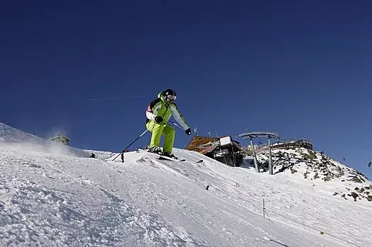 Sportliche Abfahrt auf der Grawandpiste