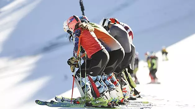 Profitraining im Skigebiet Kurzras, Schnalstal