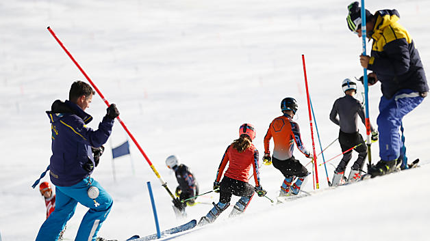Wettkampfvorbereitung im Skigebiet am Schnalstaler Gletscher