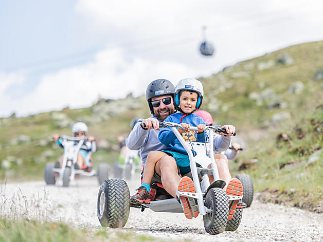 Mountaincarts im Schnalstal: Alternative zum Wandern mit Kindern