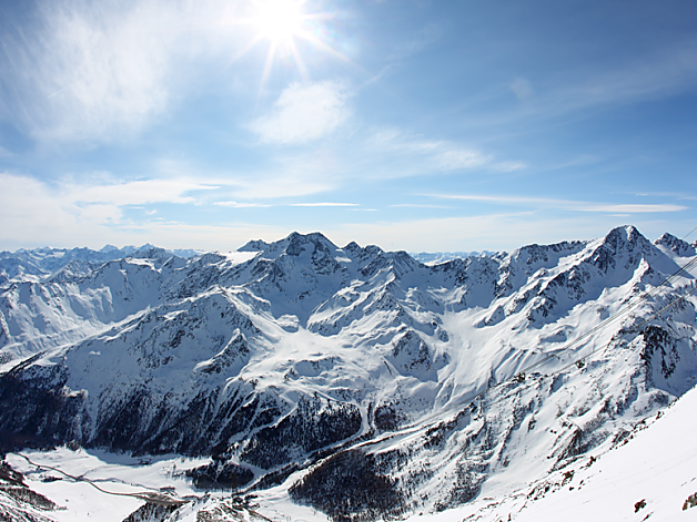 Auf dem Gletscher im Schnalstal wandern mit Kindern